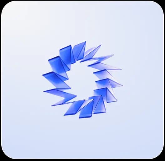 Abstract blue AI ring illustration